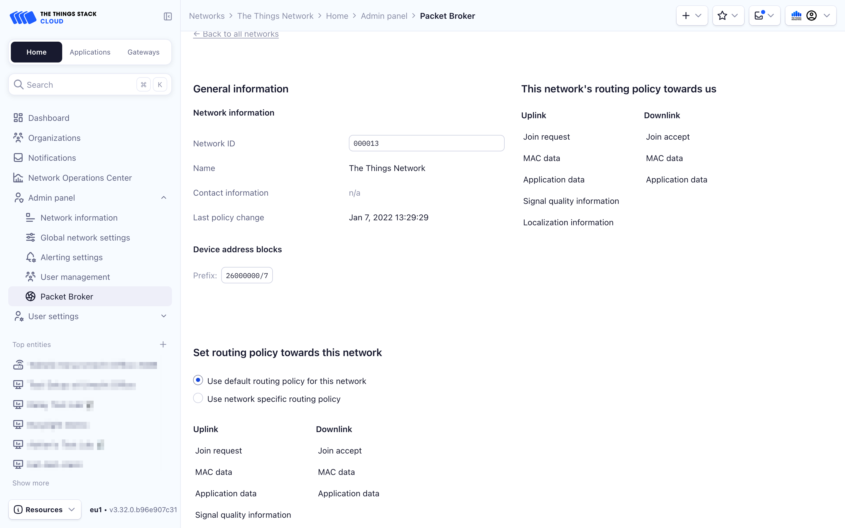 Default Routing Policy