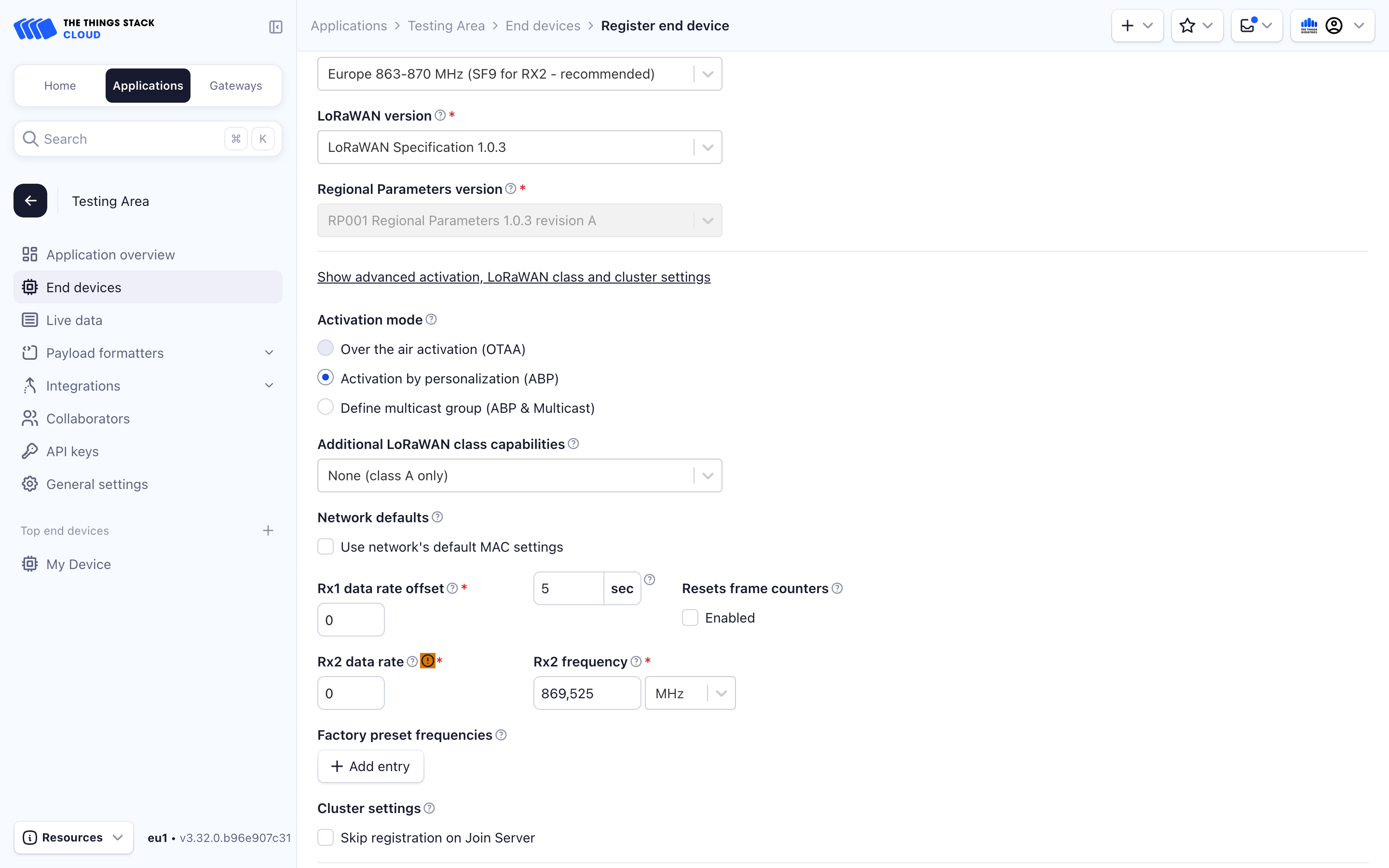 ABP Network Settings