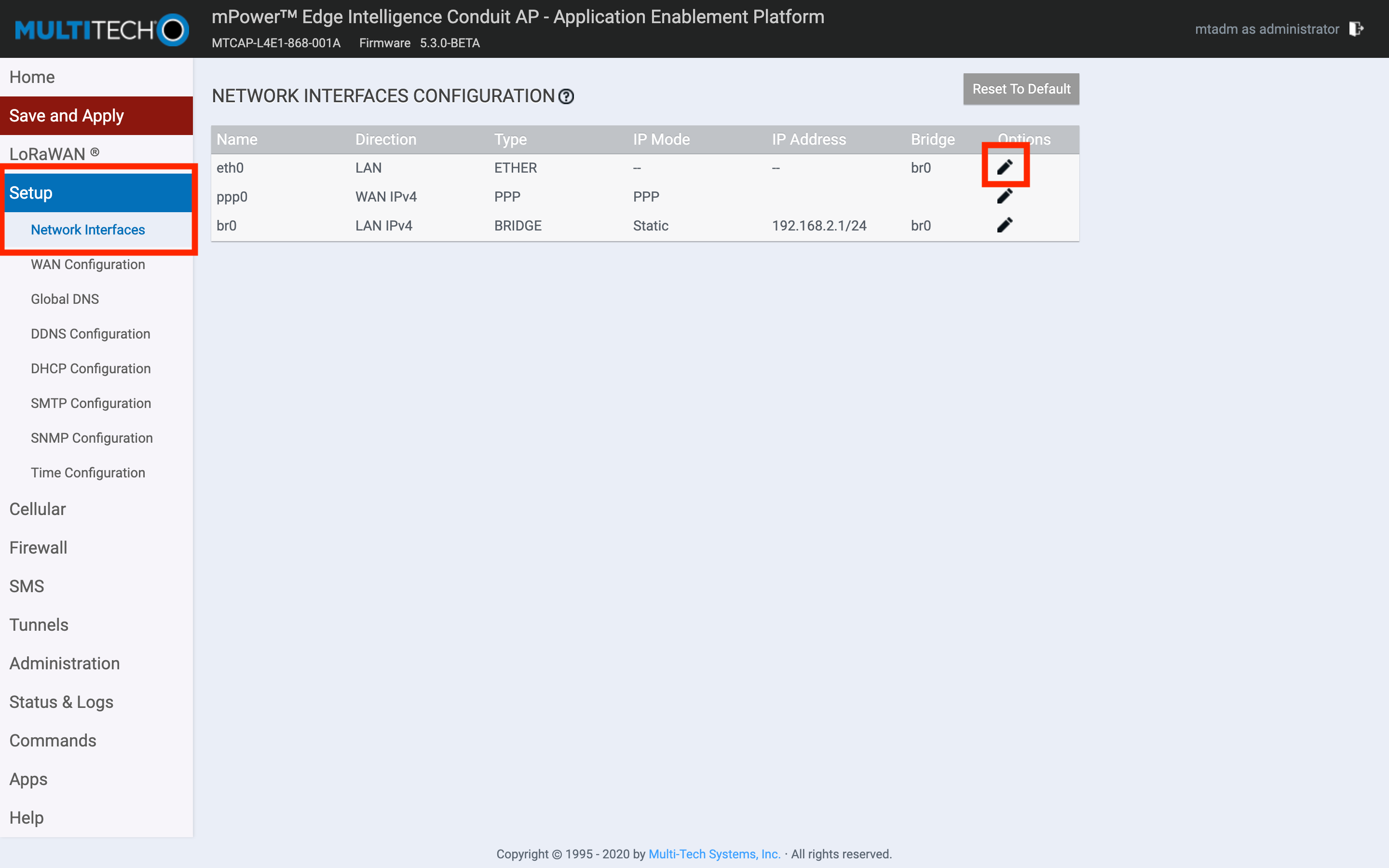 Network Interfaces