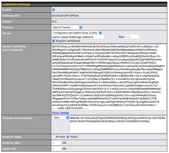 Balance 20X LoRaWAN Gateway configuration example