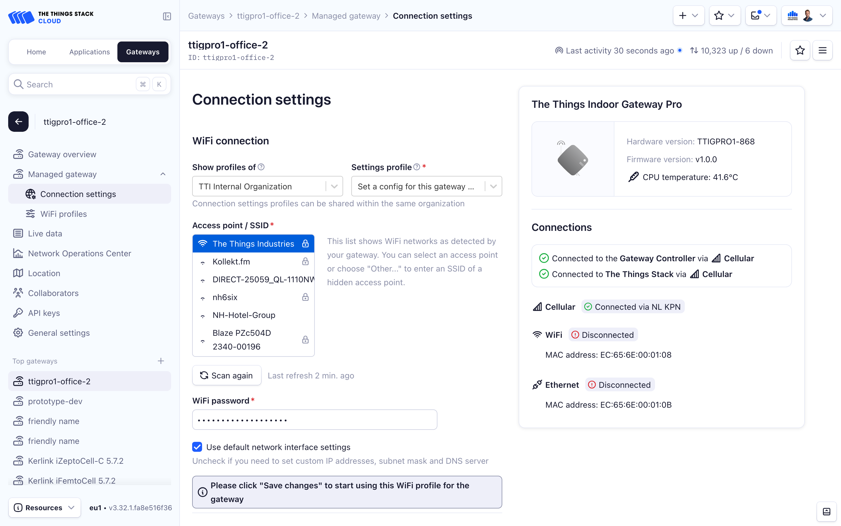 WiFi configuration