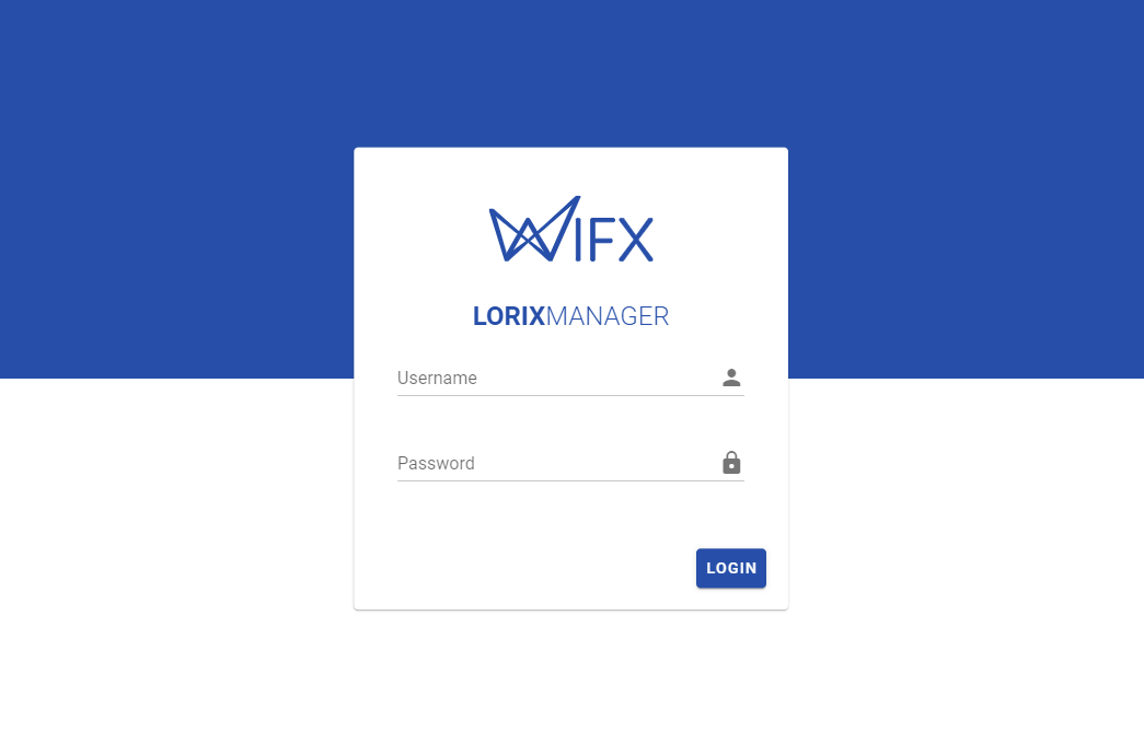 LORIX One login page