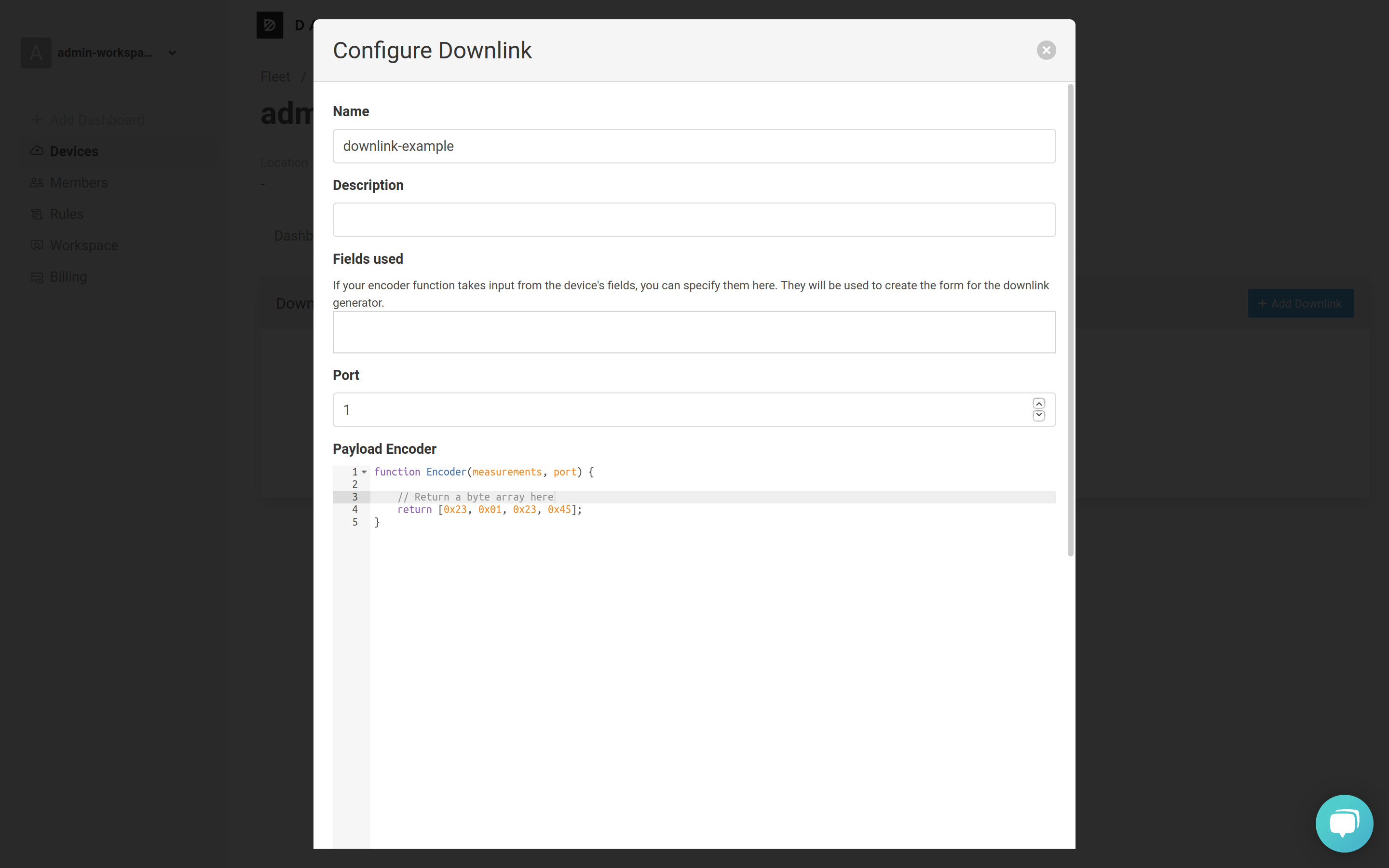 Configuring downlink