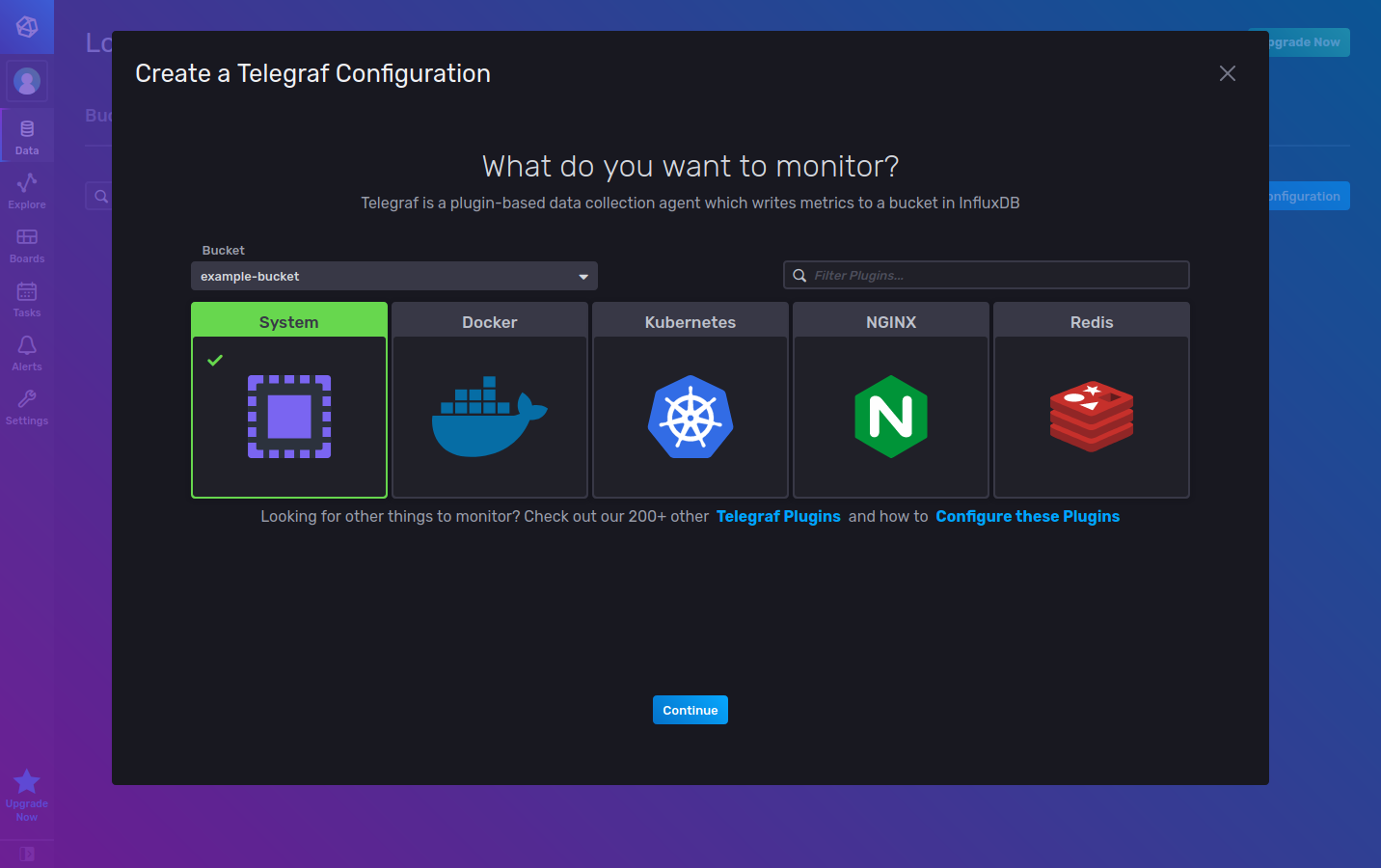 Selecting to monitor a system