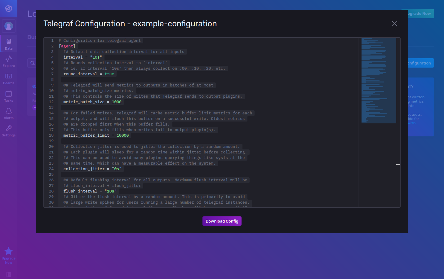 Auto-generated Telegraf configuration