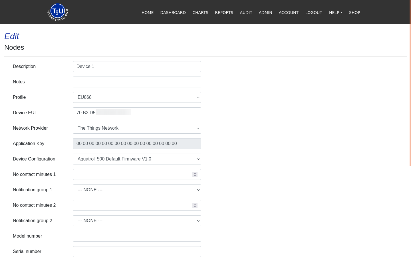 Add a device in Telemetry2U