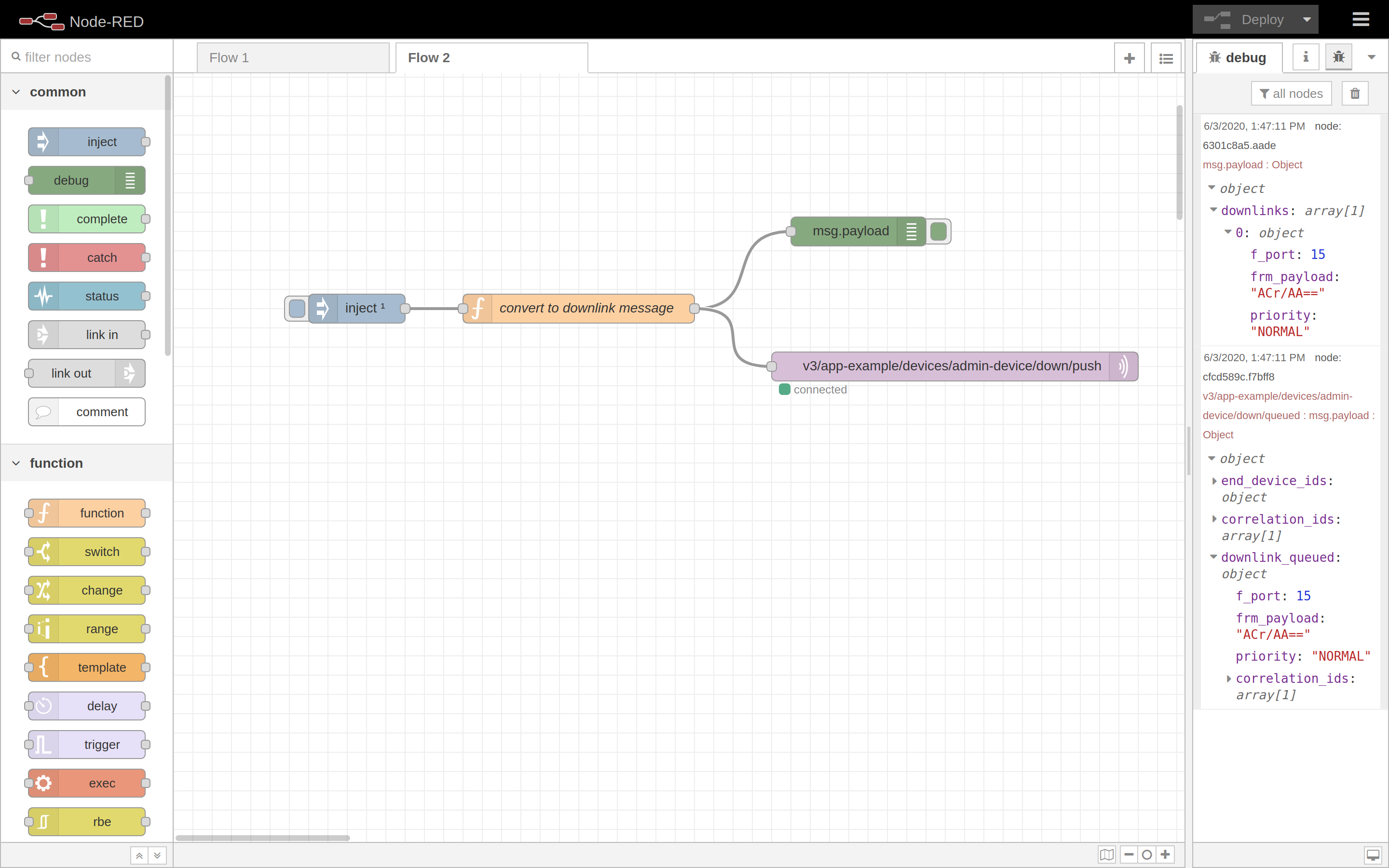 send downlink flow